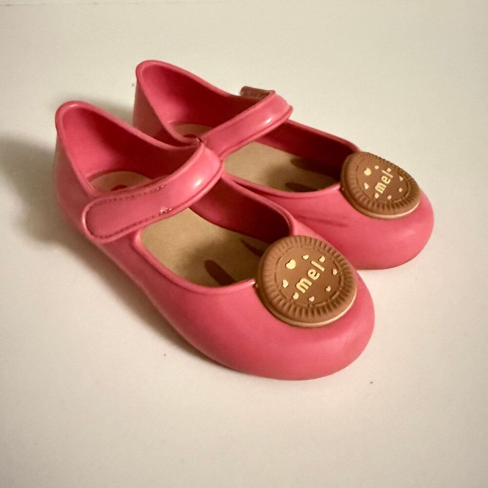 NEW Mel Dreamed By Melissa Cool Baby II Biscuit Jelly Slip On Flats girls Shoes